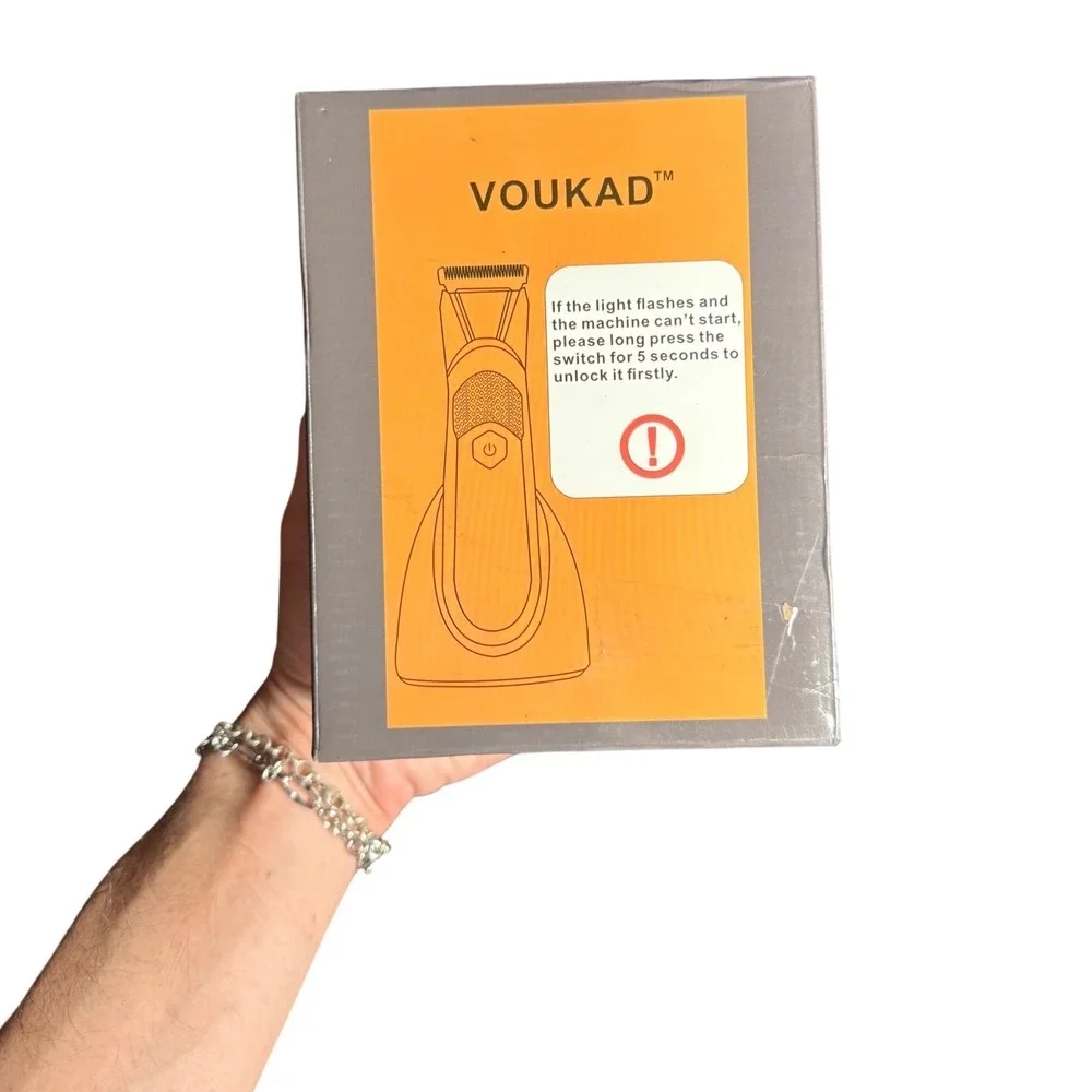 Voukad Green Cordless Body Hair‎ Trimmer with Charging Dock - Brand New